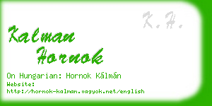 kalman hornok business card